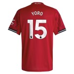 Günstige Fußballtrikots Manchester United Yoro 15 Kinder Heimtrikot 2025-26 Kurzarm